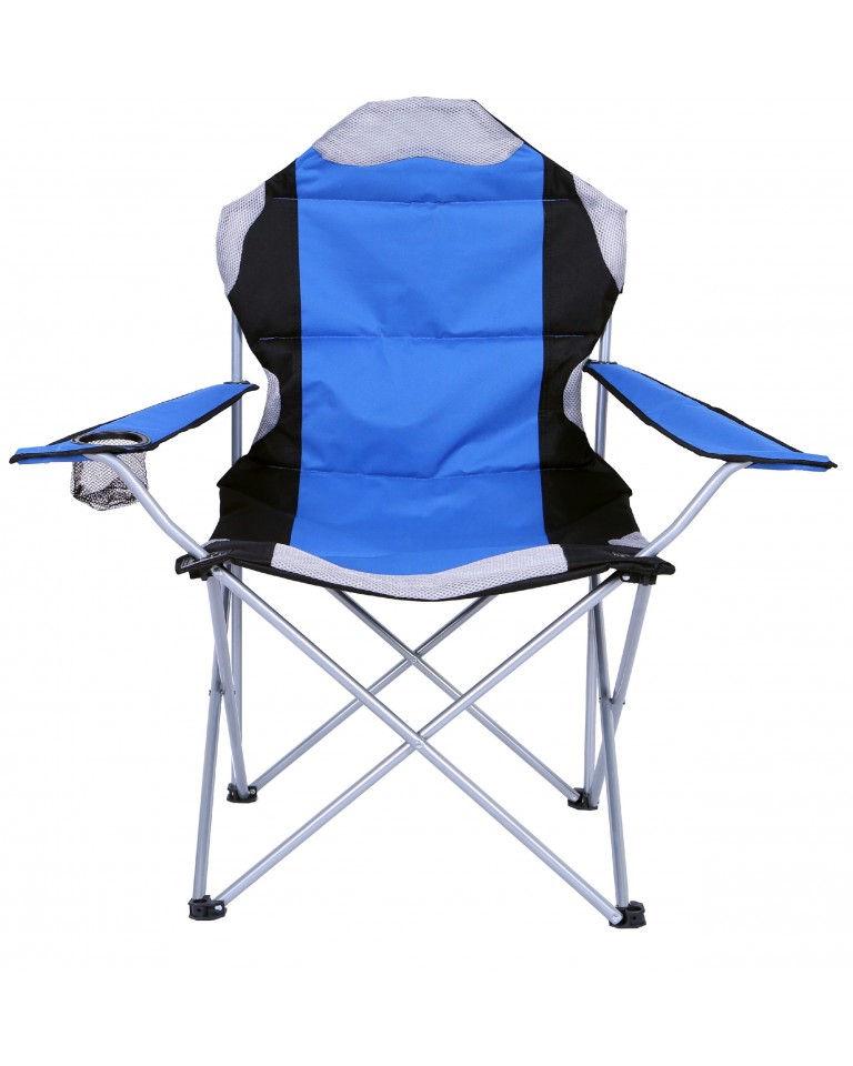 Πολυθρόνα Αρθρωτή Μεταλλική Μπλέ Polyester 600D