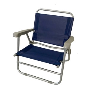 Καρέκλα Παραλίας Μεταλλική Μπλέ με Μπράτσα Ενισχυμένη Text