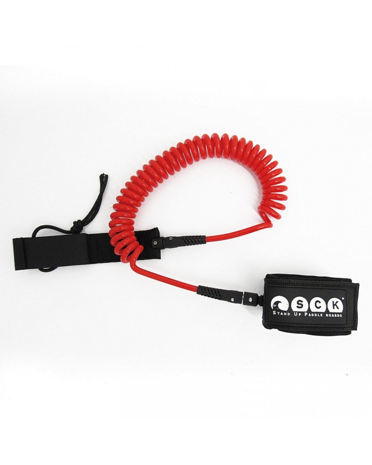 Sup leash σπιράλ 10ft Κόκκινο Sck