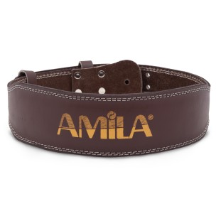 Ζώνη Άρσης Βαρών Amila Δερμάτινη Καφέ C Quality S 94911