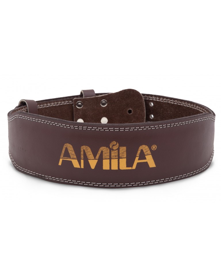 Ζώνη Άρσης Βαρών Amila Δερμάτινη Καφέ C Quality (Large) 94913