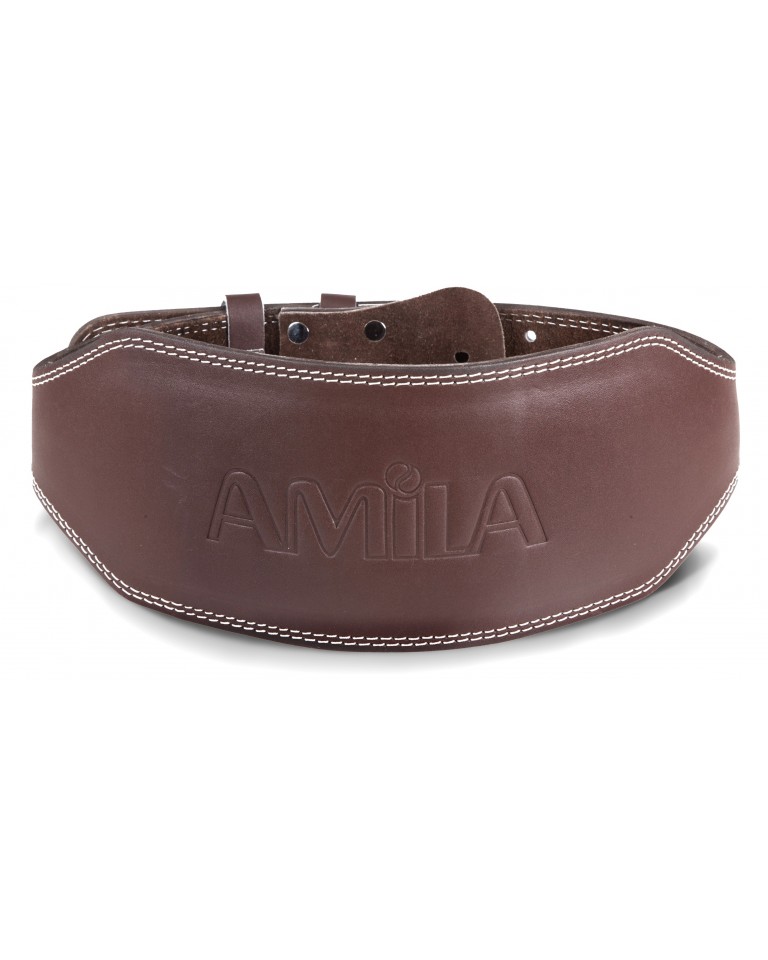 Ζώνη Άρσης Βαρών Amila Δερμάτινη Καφέ B Quality S 94920