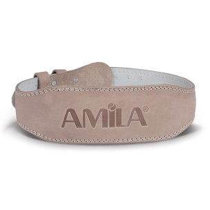 Ζώνη Άρσης Βαρών Amila Δερμάτινη Μπεζ A Quality M 44301