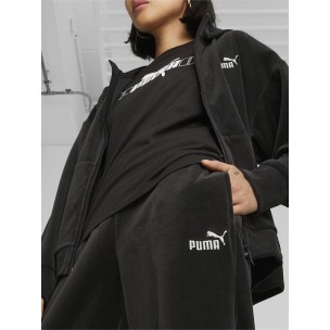 Γυναικείο Παντελόνι Φόρμας Puma ESS Elevated Velour Straight Pants 675993-01