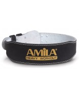 Ζώνη Άρσης Βαρών Δερμάτινη Μαύρη C Quality L Amila 83338