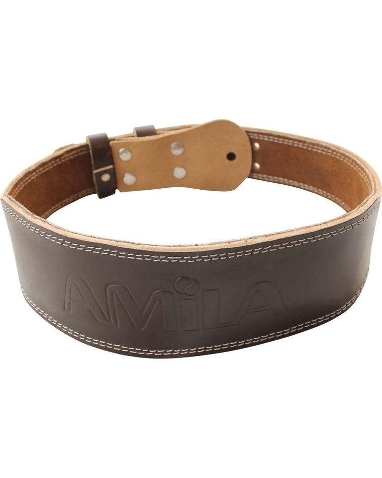 Ζώνη Άρσης Βαρών Amila Δερμάτινη Καφέ B Quality (Small) 94906