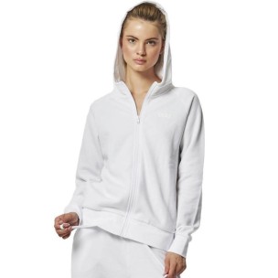 Γυναικεία Ζακέτα με Κουκούλα Body Action Women's Fleece Full  Zip Hoodie 071320-02  (White)