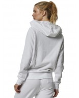 Γυναικεία Ζακέτα με Κουκούλα Body Action Women's Fleece Full  Zip Hoodie 071320-02  (White)