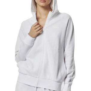 Γυναικεία Ζακέτα με Κουκούλα Body Action Women's Fleece Full  Zip Hoodie 071320-02  (White)