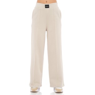 Γυναικείο Παντελόνι Φόρμας Be Nation High Waist Wide Leg Pant Pastel Greige 3J 02102302-1-1