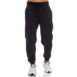 Ανδρικό Παντελόνι Φόρμας Be Nation Logo Elastic Hem Pant Black 01 02302301A