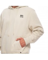 Ανδρικό Φούτερ με Κουκούλα Be Nation Logo Hoodie Greige 3J 06302302