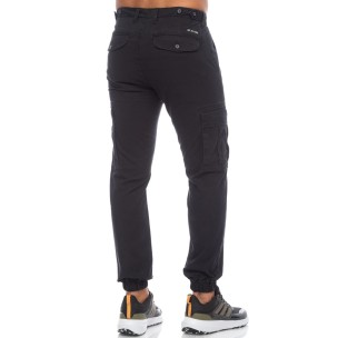 Ανδρικό Παντελόνι Φόρμας Be Nation Cargo Pants Elastic Hem Black  02302308-01