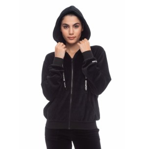 Γυναικεία Ζακέτα με Κουκούλα Be Nation Velour Full Zip Hood Black 07102303-01