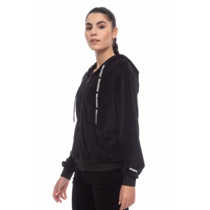 Γυναικεία Ζακέτα με Κουκούλα Be Nation Velour Full Zip Hood Black 07102303-01