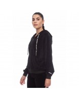 Γυναικεία Ζακέτα με Κουκούλα Be Nation Velour Full Zip Hood Black 01 07102303