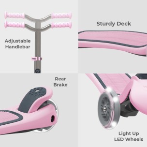 Yvolution Glider Air Metal HB 2022, Πατίνι (Scooter) Τρίτροχο PINK 53.YS29P4