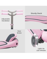 Yvolution Glider Air Metal HB 2022, Πατίνι (Scooter) Τρίτροχο Ροζ 53.YS29P4