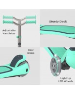 Yvolution Glider Air Metal HB 2022, Πατίνι (Scooter) Τρίτροχο GREEN 53.YS29G4