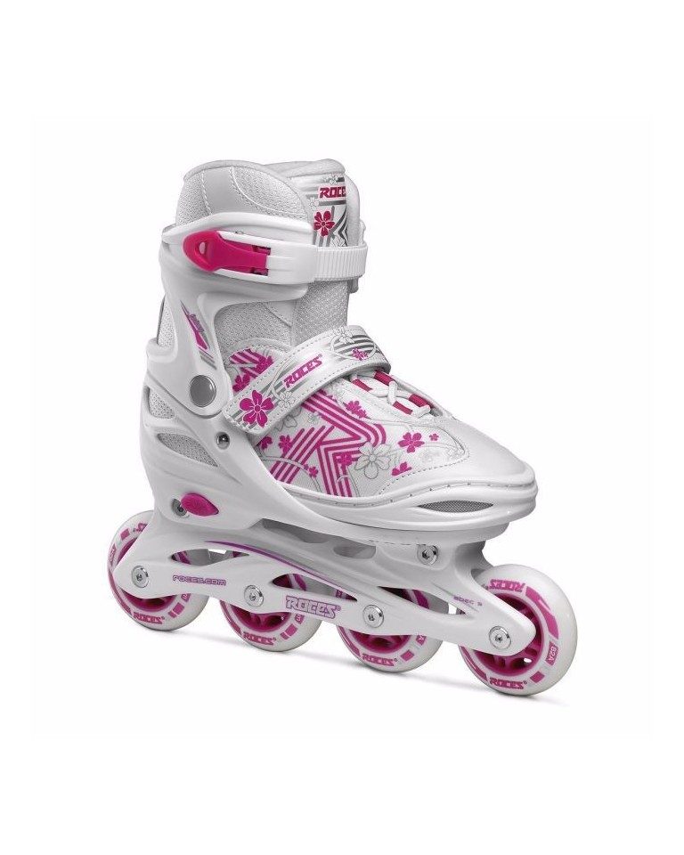 Αυξομειούμενα Inline Skates Roces Jokey 3.0 Girl Λευκό/Ρόζ 18.400846/WP (Size 38-41)