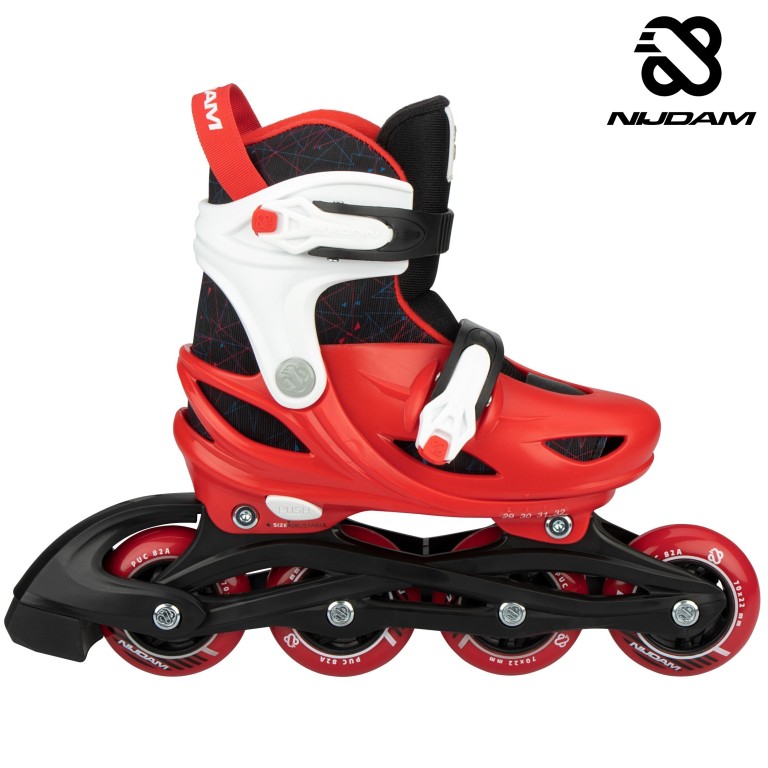 Ρυθμιζόμενα Πατίνια Nijdam Inline Skates "Rad Racer" N20AA07 (Size 25-28)