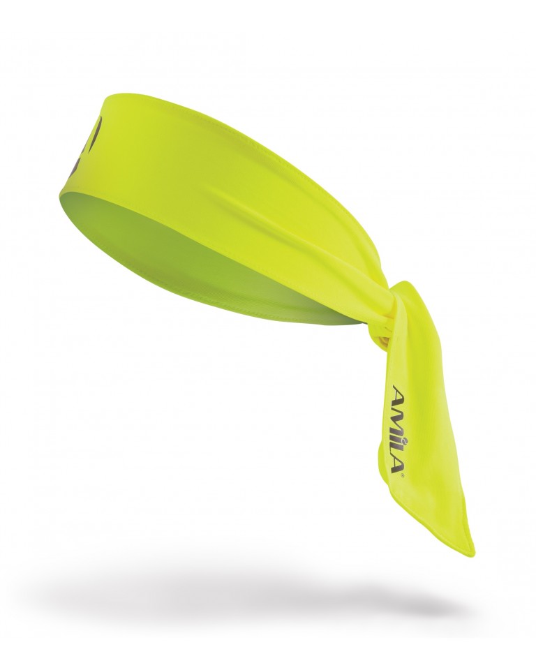 Περιμετώπιο Bandana Amila Tie Band Lime/Yellow 45709