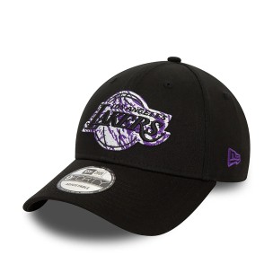 Αθλητικό Καπέλο New Era  LA Lakers NBA Infill Black 9FORTY Adjustable Cap 60434960