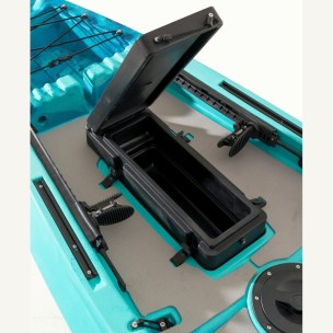 Oceanus 335 pedal-step μονοθέσιο καγιάκ με κάθισμα αλουμινίου SCK - Μπλε/Τυρκουάζ