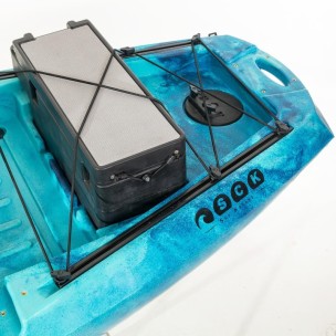 Oceanus 335 pedal-step μονοθέσιο καγιάκ με κάθισμα αλουμινίου SCK - Μπλε/Τυρκουάζ