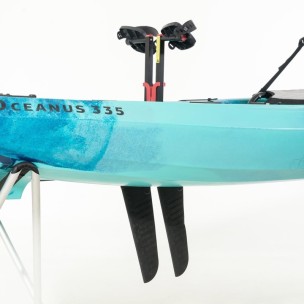 Oceanus 335 pedal-step μονοθέσιο καγιάκ με κάθισμα αλουμινίου SCK - Μπλε/Τυρκουάζ