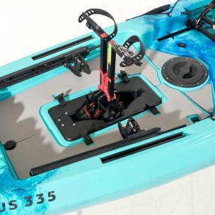 Oceanus 335 pedal-step μονοθέσιο καγιάκ με κάθισμα αλουμινίου SCK - Μπλε/Τυρκουάζ