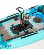 Oceanus 335 pedal-step μονοθέσιο καγιάκ με κάθισμα αλουμινίου SCK - Μπλε/Τυρκουάζ