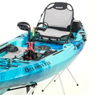 Oceanus 335 pedal-step μονοθέσιο καγιάκ με κάθισμα αλουμινίου SCK - Μπλε/Τυρκουάζ