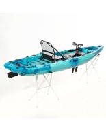 Oceanus 335 pedal-step μονοθέσιο καγιάκ με κάθισμα αλουμινίου SCK - Μπλε/Τυρκουάζ