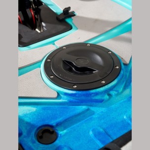 Oceanus 335 pedal-step μονοθέσιο καγιάκ με κάθισμα αλουμινίου SCK - Μπλε/Τυρκουάζ