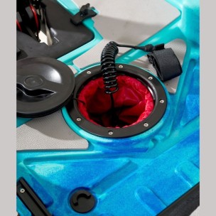 Oceanus 335 pedal-step μονοθέσιο καγιάκ με κάθισμα αλουμινίου SCK - Μπλε/Τυρκουάζ