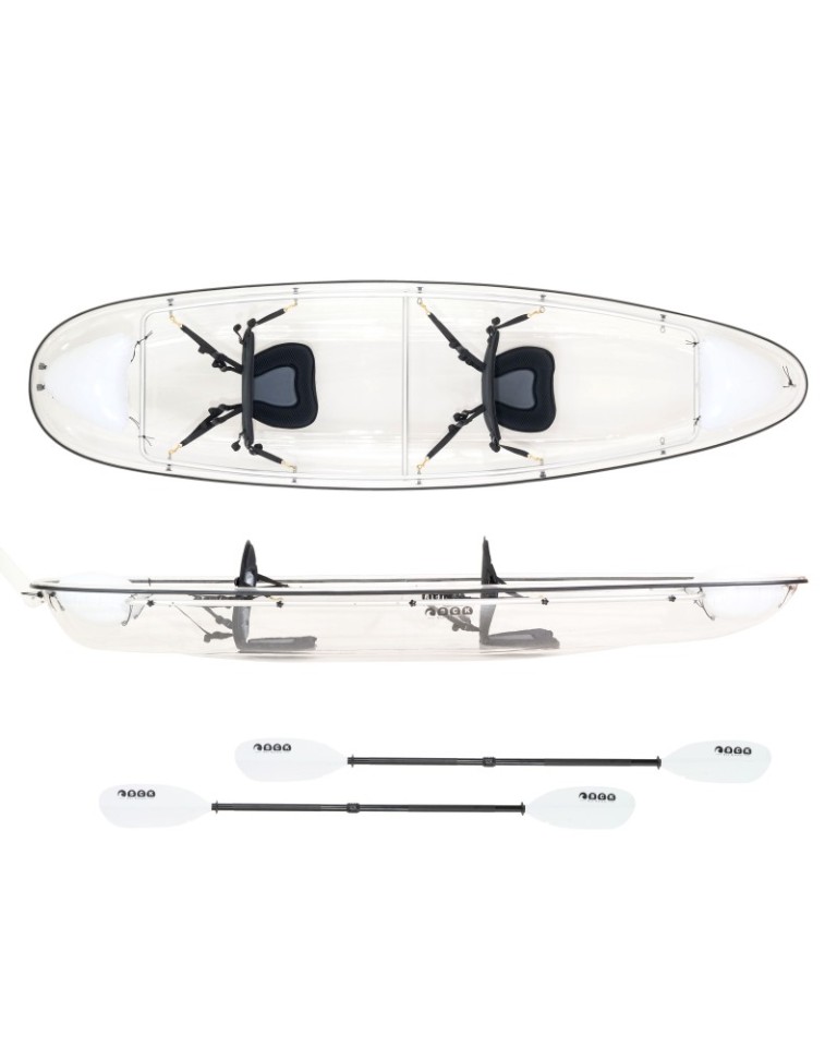 Διθέσιο Θαλάσσιο διάφανο Κανό Sck Serenus 2 (Με κουπιά και καθίσματα)