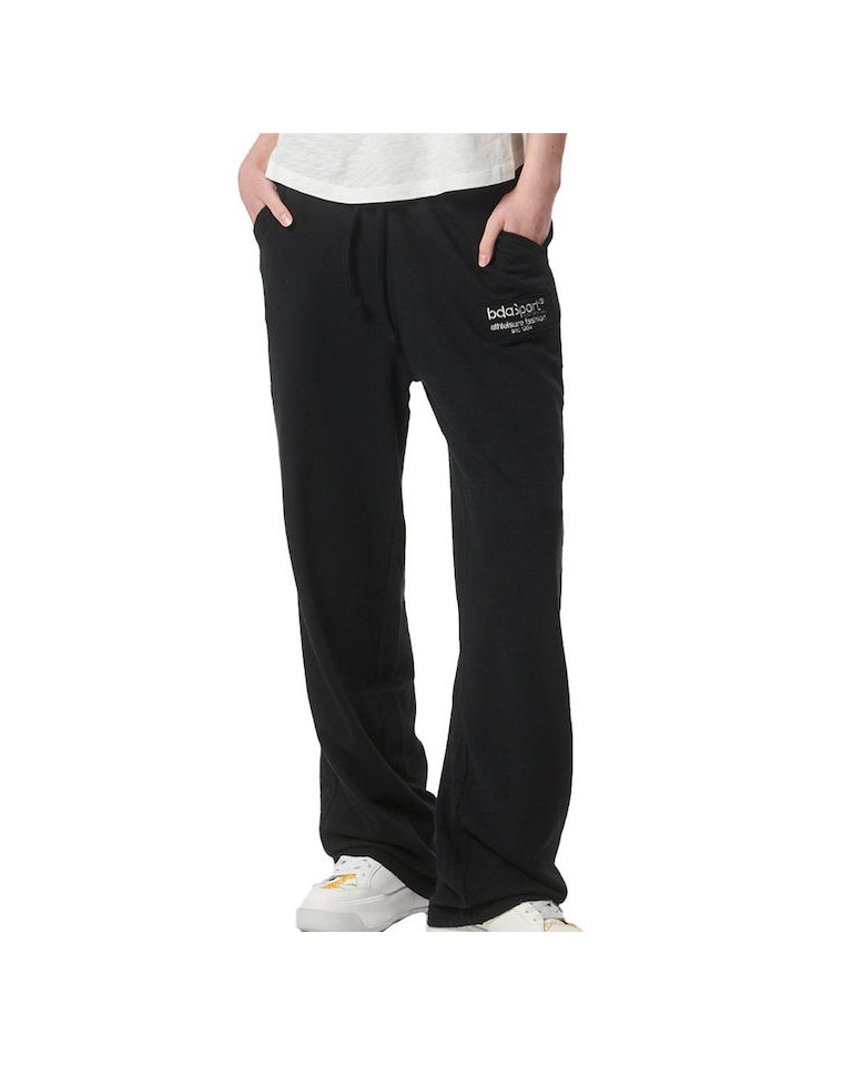 Γυναικείο Παντελόνι Φόρμας Body Action Women's Terry Wide Leg Jazz Pants 021435-01 Black