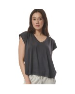 Γυναικείο T-Shirt Body Action Women's Dye Oversized Top 041422-03G Pearl Grey