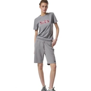 Γυναικείο T-Shirt Body Action Women's Essential Branded Tee 051420-03E Silver Grey