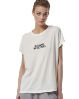 Γυναικείο T-Shirt Body Action Women's Relaxed Fit T-Shirt 051421-05 Antique White