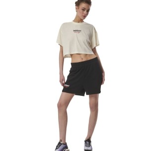 Γυναικείο T-Shirt Body Action Women's Cropped Lifestyle T-Shirt 051427-05A Snow White