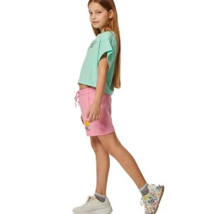 Παιδικό T-Shirt Body Action Girls Craphic Crop Tank 052404-07D Glass Green