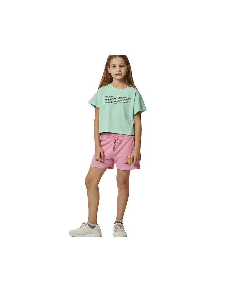 Παιδική Βερμούδα Body Action Girls French Terry Shorts 032403-12 Rosebloom Pink