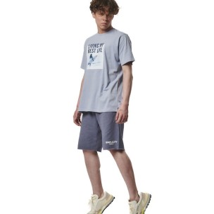 Ανδρικό T-Shirt Body Action Μen's Beach Lifestyle Graphic Tee 053431-04E Blue Blizzard