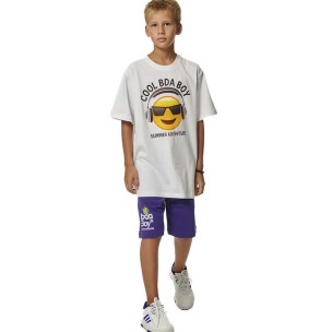 Παιδικό T-Shirt Body Action Boys Short Sleeve Graphic Tee 054405-02 White