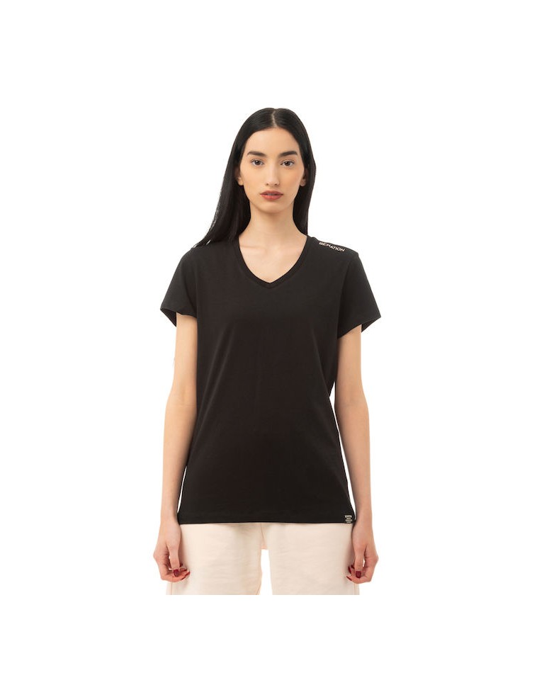 Γυναικείο T-Shirt Be Nation Women V Neck S/S Tee Essentials 05112402-01