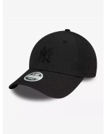 Αθλητικό Γυναικείο Καπέλο NEW ERA New York Yankees Womens Ruching Black 9FORTY Adjustable Cap 60503454