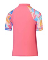 Παιδική Μπλούζα Αντιηλιακή (UV)  Speedo Girls Printed Short Sleeve Suntop "Fandango Pink/Marine Blue" 117311-6773