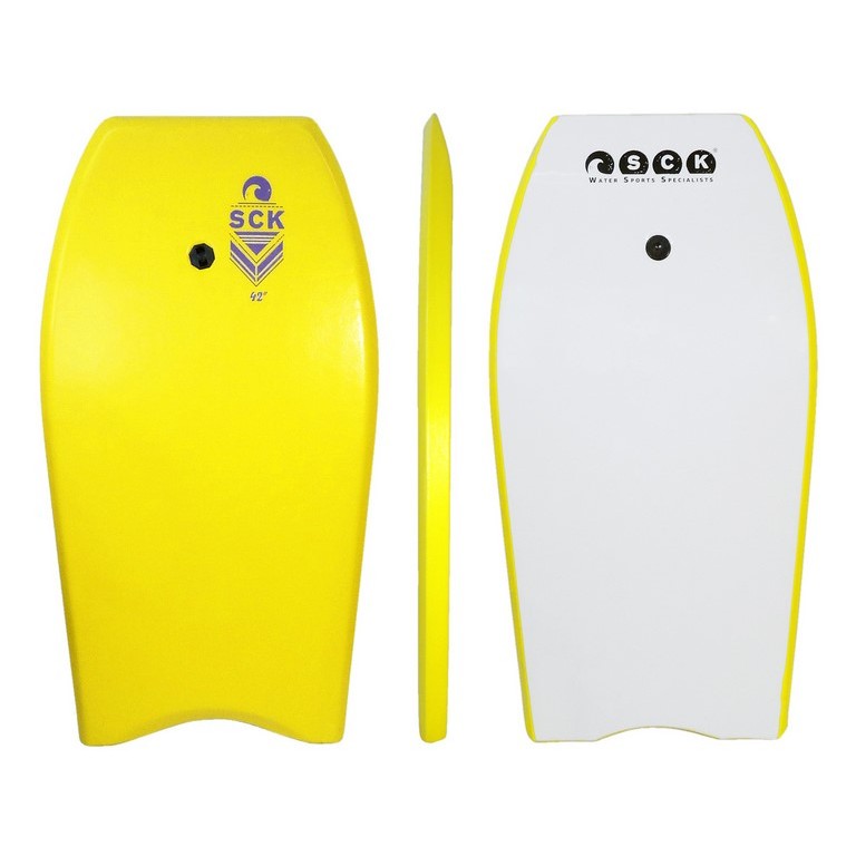 Σανίδα Bodyboard 42'' με leash καρπού SCK (Κίτρινο)